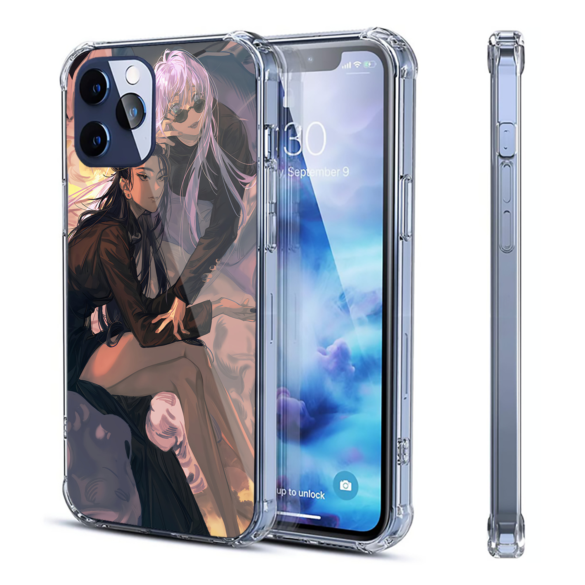 （画像用） 呪術廻戦 Jujutsu Kaisen 【iPhone 12シリーズ対応】透明スマホケース（クリアソフトケース）